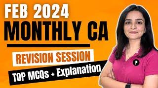 February 2024 Monthly Current Affairs by Parcham Classes  Current Affairs Revision by Richa Ma’am