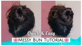 10 SECONDS MESSY BUN TUTORIAL  Everyday Bun Hairstyle  Messy Bun Trick  Easy Bun Hairstyle