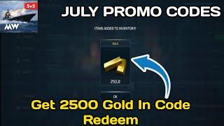 2500 Free Gold New Promo code Modern warships promo code