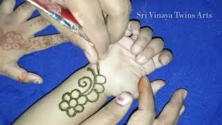 Simple Arabic mehndi design for baby hand  kids mehndi design 2020