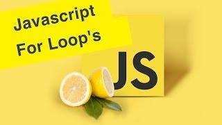 Javascript Tutorial  For & For In Loops  Ep28