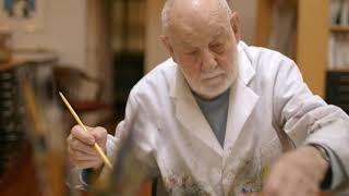 Eric Carle in seinem Atelier