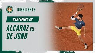 Alcaraz vs De Jong Round 2 Highlights  Roland-Garros 2024