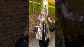 Gamis kombinasi batik terbaru