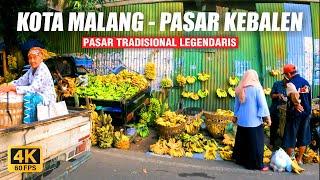 Walking Tour di Malang Kota Pasar Kebalen  Real Life Indonesia  4K HDR