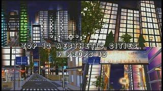 TOP 12 AESTHETIC CITIES + PROPS ID  SAKURA SCHOOL SIMULATOR