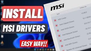 How To Download & Install MSI Drivers For laptopDesktopMotherboard Graphics Network Adapter Audio