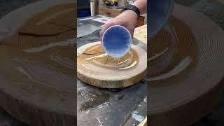 Making an epoxy cookie table top #diy #wood #woodworker