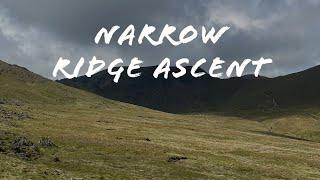 Narrow Ridge Ascent Striding Edge to Helvellyn