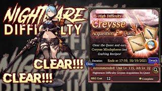 FFbe WOTV - My Strategy Nightmare Difficulty Creysse EX All Quest done and explanation each step