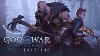 GOD OF WAR RAGNAROK  - speed painting Time-lapse