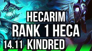 HECARIM vs KINDRED JGL  Rank 1 Rank 1 Heca Quadra 1226 1100+ games  KR Challenger  14.11