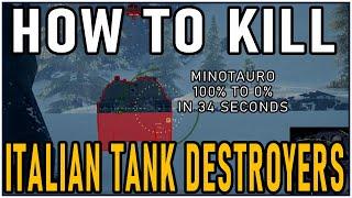 How to Kill Hull Down Italian Tank Destroyers  Minotauro 100% to 0% in 34 Seconds