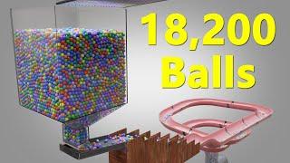 18200 Colorful Balls Marble Run Loop animation V11