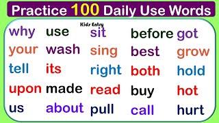 100 Daily use words Part 2 Practice Daily use words  Reading practice  English vocabulary