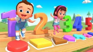 Learn Shapes & Numbers Wooden Slider Tumbling Toys  Preschool Kids Learning 3D Educational Toddler