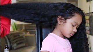 STYLE AND DETANGLE  MIXED KIDS HAIR CARE  LONG HAIR  CURLY HAIR