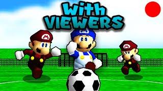 Mario 64 FOOTBALL with VIEWERS