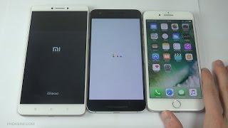 Xiaomi Mi Max vs. Nexus 6P vs. iPhone 7 Plus Speed & Comparison