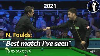 What you call class on the snooker table  Ronnie OSullivan vs Yan Bingtao  2021 NIO L16