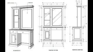 How do you draw a woodworking plan in SketchUp?dresser