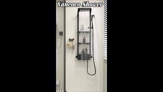 This spacious Nordic simple shower room has great appeal thanks to Vancoco shower