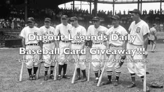 Free Baseball Cards Give Away Daily at Dugout Legends