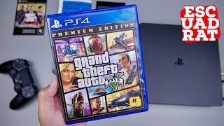 GTA 5 Premium Edition English Unboxing & Gameplay PS4 Slim Map Los Santos + GTA 5 Online GTA V