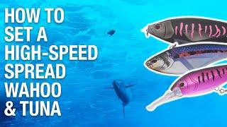 HOW TO Set a HIGH-SPEED TROLLING Spread for WAHOO & TUNA  Features Madscad190AT Madmacs DTX 180HD