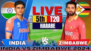  Live INDIA vs ZIMBABWE 5th T20I  IND vs ZIM Live cricket match Today  Live Score & Commentary