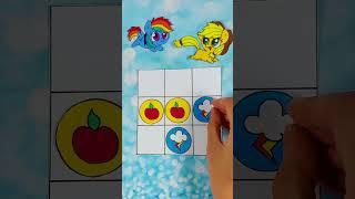 MLP Tic Tac Toe easy paper game- Craft ideas #shorts