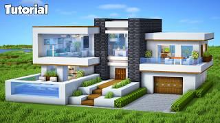 Minecraft How to Build a Modern House Tutorial Easy #44 - Interior in Description