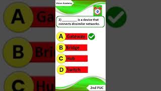 2nd puc computer science mcq questions part 33 #shorts