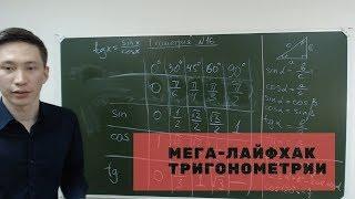 Как запомнить таблицу синусов косинусов и т.д. за 1 минуту? Мега-лайфхак в тригонометрии