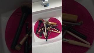 makeup brush cleaning #asmr #cleaning