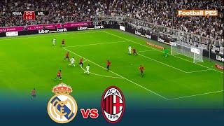 REAL MADRID Vs MILAN - 2024  Full Match All Goals  Club Friendly PES Gameplay