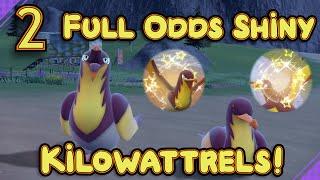 TWO FULL ODDS Shiny Kilowattrels Back to Back - Pokemon Violet