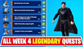 All Week 4 Legendary Quest Challenge Guide Fortnite Season 7-Search clues Forage for food Doomsday