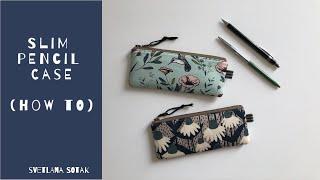 How to Sew a Slim Pencil Case zipper pouch