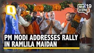 PM Modi Addresses Rally in Ramlila Maidan in New Delhi