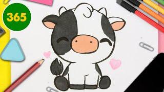 HOW TO DRAW A CUTE COW KAWAII