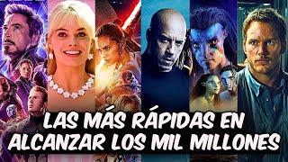 Las 10 Películas mas rápidas en cruzar los MIL MILLONES. Barbie Avengers Endgame Star Wars Avatar