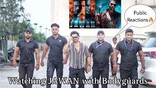 Watching JAWAN with Bodyguards Fake Celebrity Prank  SystummPublic Reactions