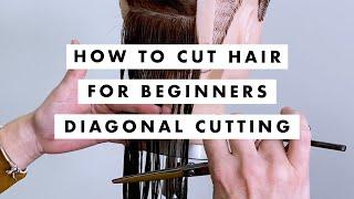 How to Cut Hair For Beginners - Diagonal Cutting