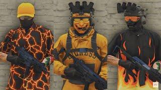 GTA V - 5 Easy Tryhard Outfits Tutorial #147 Orange Outfits 2023