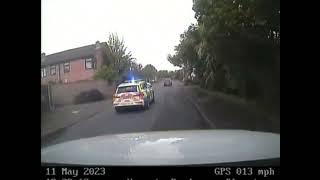 Police pursuit footage of dangerous driver in stolen car