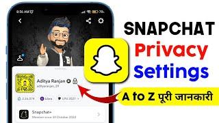 Snapchat par Privacy kaise lagaye 2024  Snapchat privacy settings  snapchat security settings