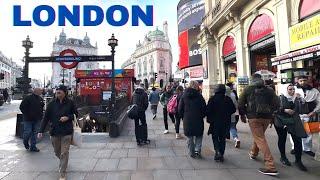 4K CHRISTMAS LONDON Streets of London on foot Piccadilly Circus   Beauty of UK Dont Miss Out