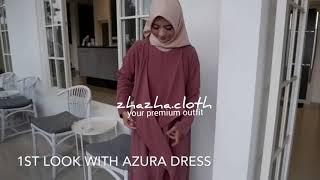 TUTORIAL PAKAI DRESS ALA KIMONO   AZURA DRESS BY ZHAZHA CLOTH