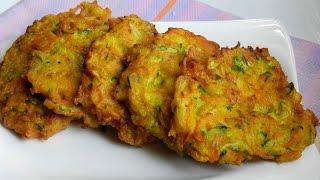 How To Make Zucchini Carrot Fritters  Appetizer Easy Recipe Video  Ninik Becker